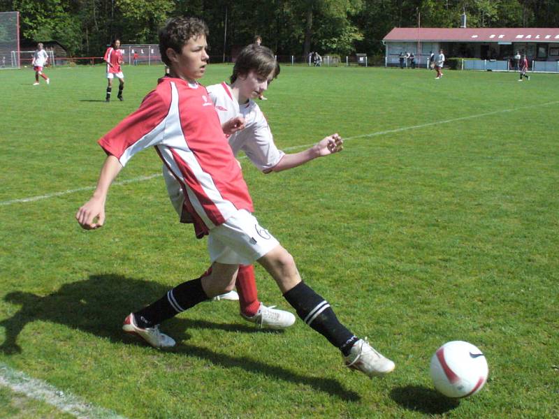 Z utkání st. žáci Malešov - Týnec n. S. 3:1