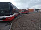 Autobusové nádraží v Kutné Hoře.