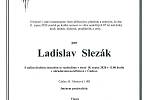 Smuteční parte: Ladislav Slezák.