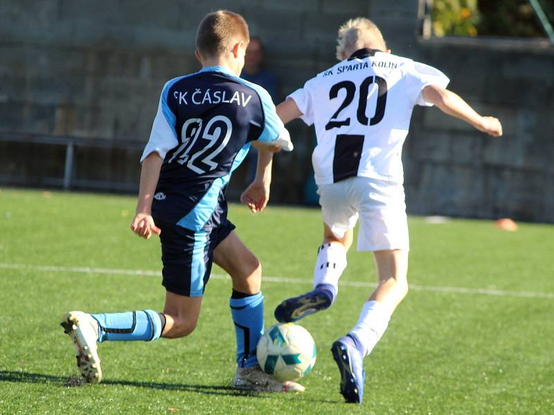 Česká fotbalová liga mladších žáků U13: FK Čáslav - SK Sparta Kolín 2:8 (0:1, 1:2, 1:5).