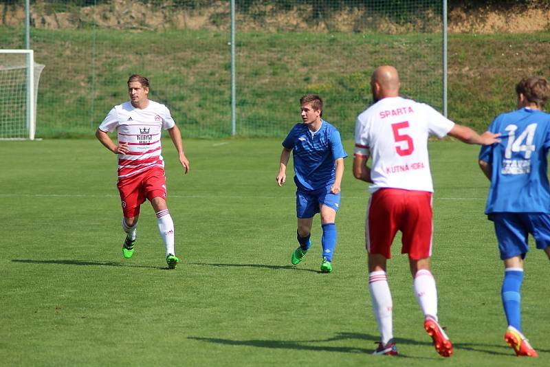 Z fotbalového utkání krajského přeboru Kutná Hora - Nespeky