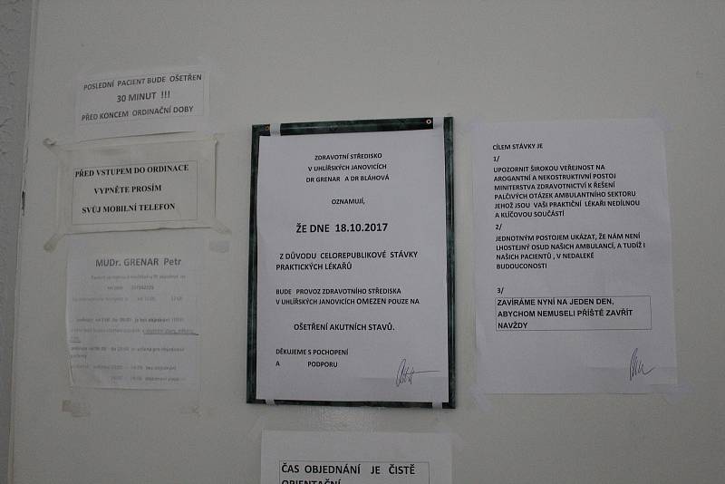 Lékaři na Kutnohorsku zavřeli své ordinace.