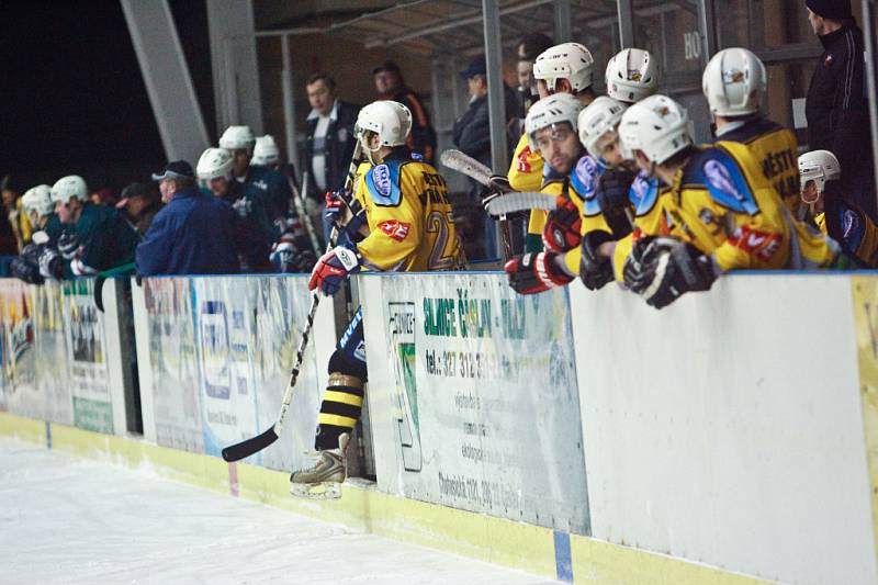 Z hokejového střetnutí play off krajského přeboru Kutná Hora - Žabonosy (3:0)