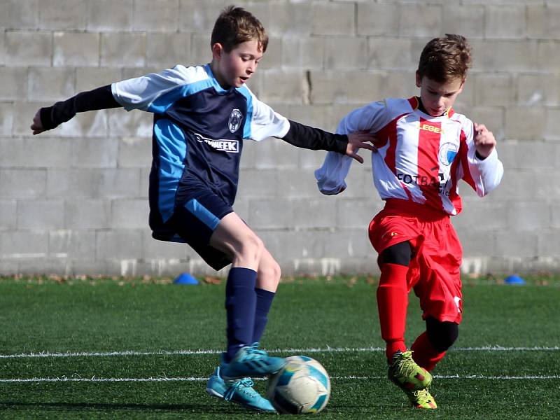 Fotbalový přípravný zápas, mladší žáci, kategorie U13: FK Čáslav - TJ Sokol Družba Suchdol 3:3 (0:1, 2:0, 1:2).