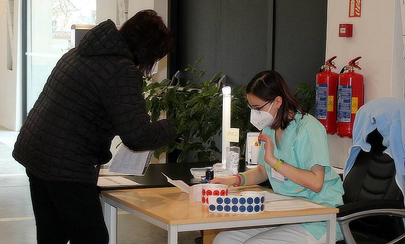 Z oficiálního zahájení provozu očkovací centra v nových prostorách kongresového centra Galerie Středočeského kraje v Kutné Hoře.