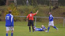 Utkání 7. kola okresního fotbalového přeboru: Zbraslavice - Sázava B 2:3.