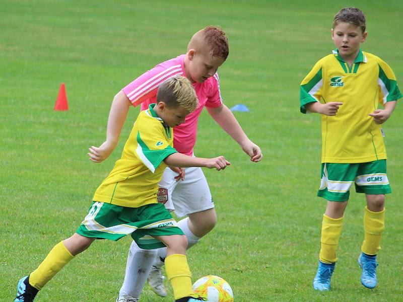 Z fotbalového mistrovského turnaje starších přípravek v Záboří nad Labem: TJ Sokol Červené Janovice - FK Záboří nad Labem 3:6.