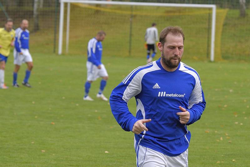 Utkání 7. kola okresního fotbalového přeboru: Zbraslavice - Sázava B 2:3.