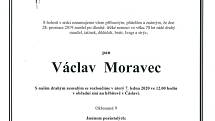 Smuteční parte: Václav Moravec.
