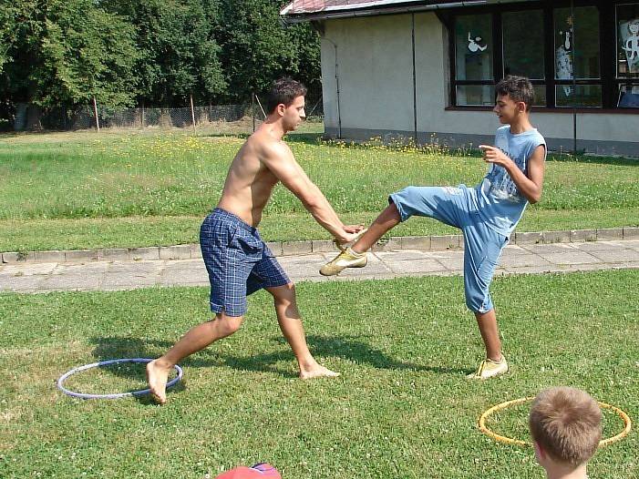 Letní tábor v areálu Radost u Světlé nad Sázavou. 