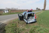 Dopravní nehoda na čtyřramenné křižovatce v lokalitě zvané Čáslav - Vrcha.