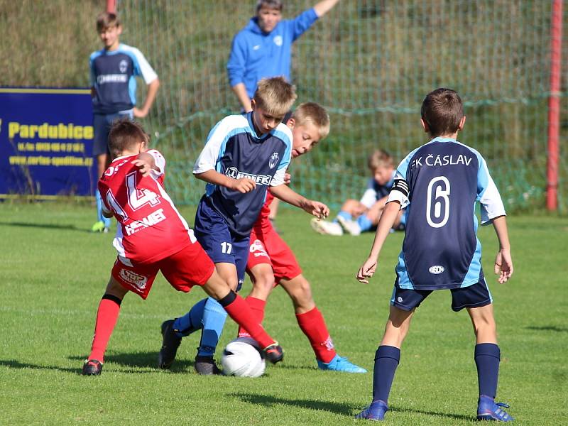 Česká fotbalová liga mladších žáků U13: FK Pardubice - FK Čáslav 3:9 (1:4, 1:2, 1:3).