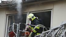 Z dohašování požáru ubytovny v Kutné Hoře v sobotu 2. ledna 2021 v dopoledních hodinách.
