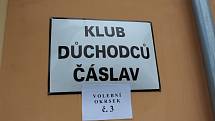 Prezidentské volby 2018. Jeden z okrsků byl i v klubu důchodců v Čáslavi.