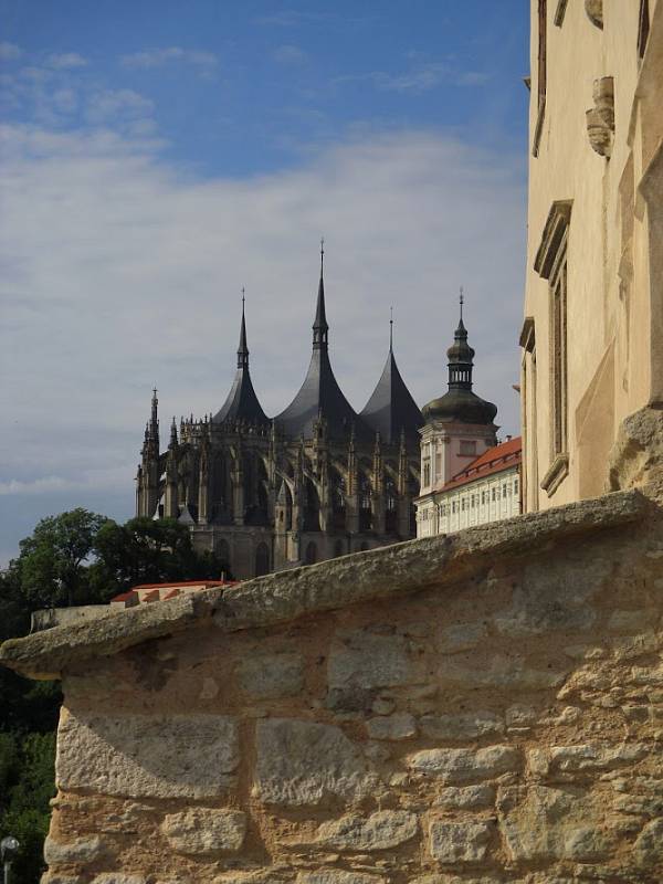 Kutná Hora, pohled na chrám svaté Barbory.