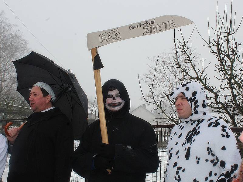 Masopustní průvod prošel Kaňkem