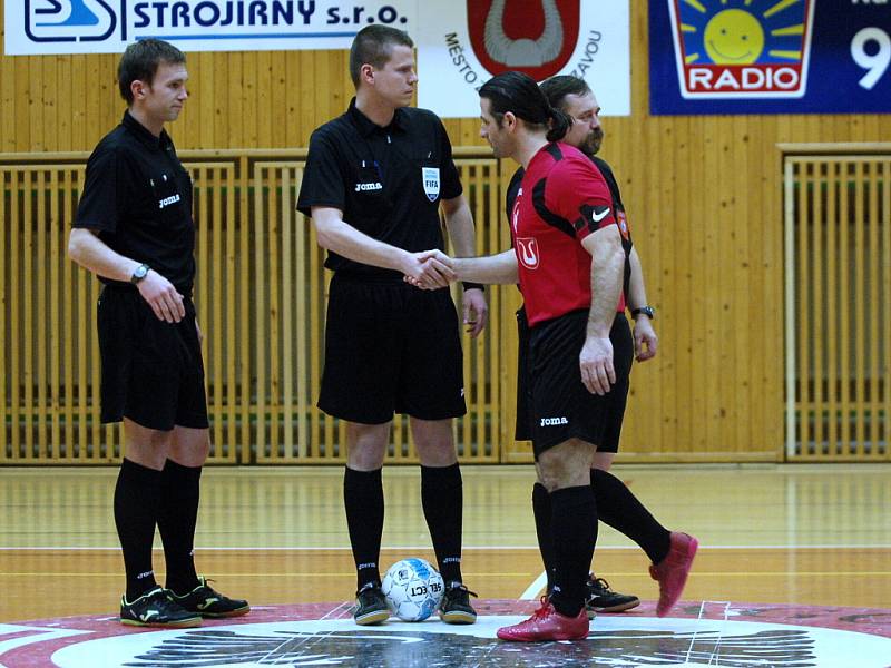 19. kolo Chance futsal ligy: Benago Zruč - Nejzbach Vysoké Mýto 7:6, 7. března 2012.