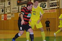 Z futsalového utkání čtvrtfinále play off Benago Zruč - Nejzbach Vysoké Mýto (6:1)