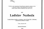 Smuteční oznámení: Ladislav Nezbeda.