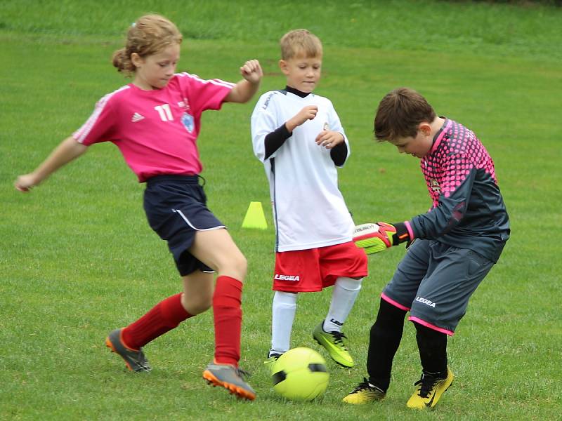 Z fotbalového turnaje mladších přípravek v Tupadlech: FK Čáslav dívky - TJ Star Tupadly 9:1.