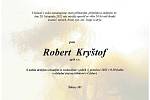 Smuteční oznámení: Robert Kryštof.