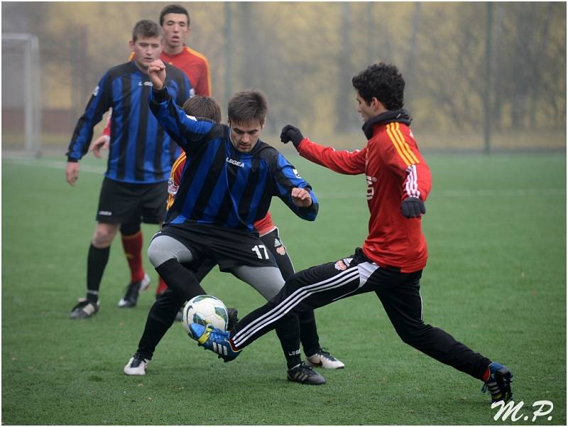 Kutná Hora porazila juniorku Dukly Praha 3:1, 18. ledna 2014.