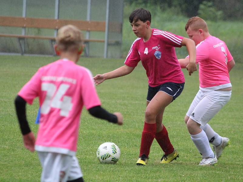 Z fotbalového mistrovského turnaje starších přípravek v Záboří nad Labem: FK Čáslav dívky - TJ Sokol Červené Janovice 10:1.