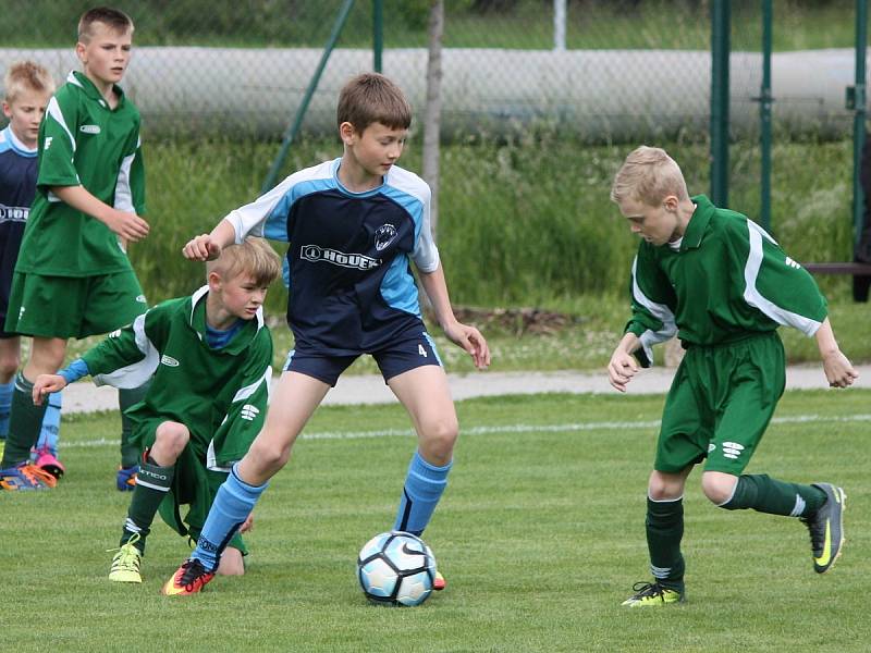 Z finálového turnaje soutěže meziokresních výběrů kategorie U11 v Horních Počaplech na Mělnicku.