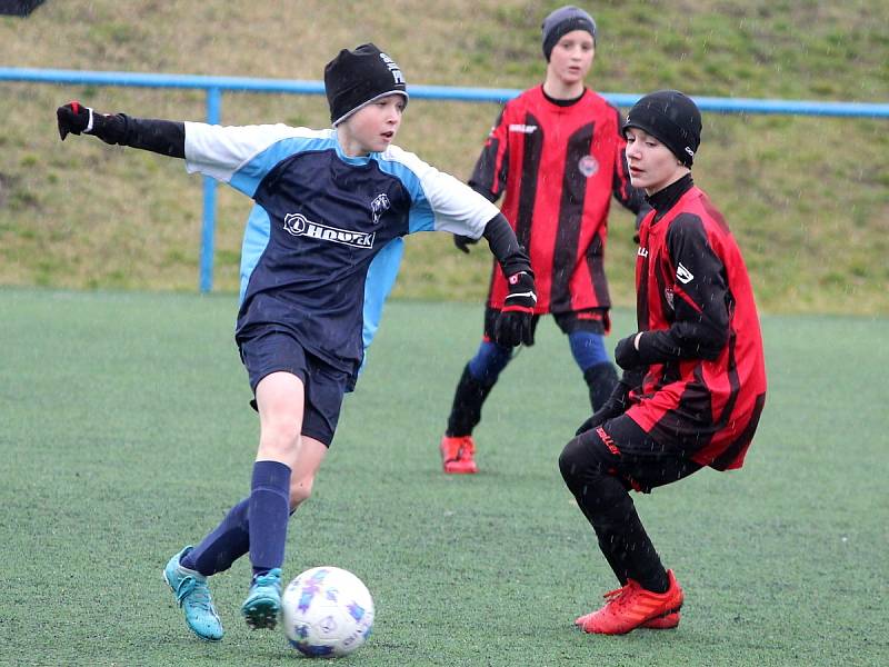 Fotbalový přípravný zápas, mladší žáci, kategorie U12: MFK Chrudim - FK Čáslav 3:8 (1:3, 0:3, 2:2).