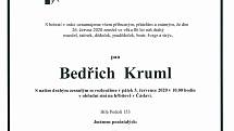 Smuteční parte: Bedřich Kruml.