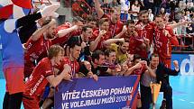 Finále final four Českého poháru ve volejbalu mezi Českými Budějovicemi a Kladnem v Kutné Hoře.