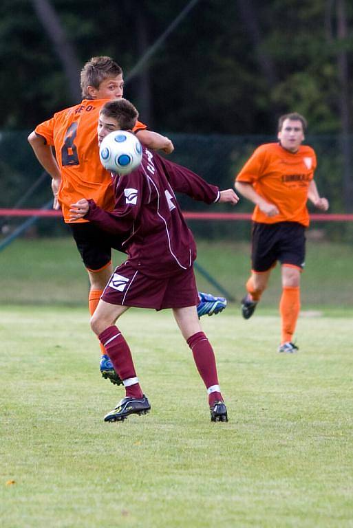 Fotbal OP: Malešov - Zbýšov 1:2, sobota 5. září 2009