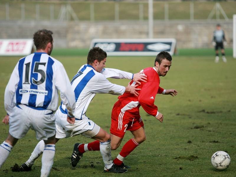 Z utkání druhé fotbalové ligy Čáslav - Vítkovice (0:1).