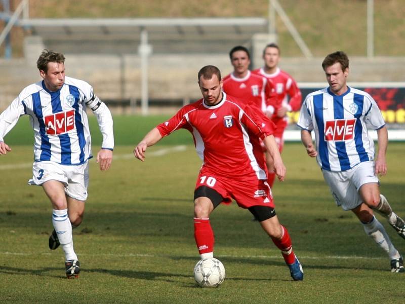 Z utkání druhé fotbalové ligy Čáslav - Vítkovice (0:1).