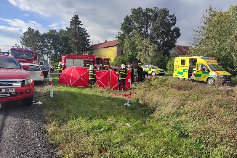 Tragická dopravní nehoda na silnici I/38 na křižovatce pod Kaňkem.