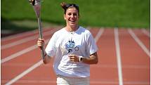 Zuzana Hejnová pomohla zahájit Městské hry 6. olympiády dětí a mládeže v Kutné Hoře, 12. června 2014.