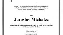 Smuteční oznámení: Jaroslav Michalec.