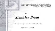 Smuteční oznámení: Stanislav Brom