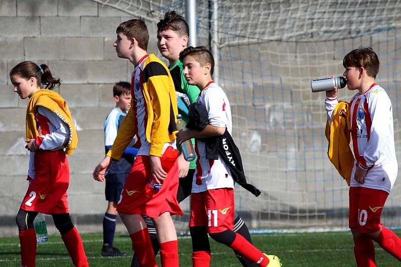 Fotbalový přípravný zápas, mladší žáci, kategorie U13: FK Čáslav - TJ Sokol Družba Suchdol 3:3 (0:1, 2:0, 1:2).