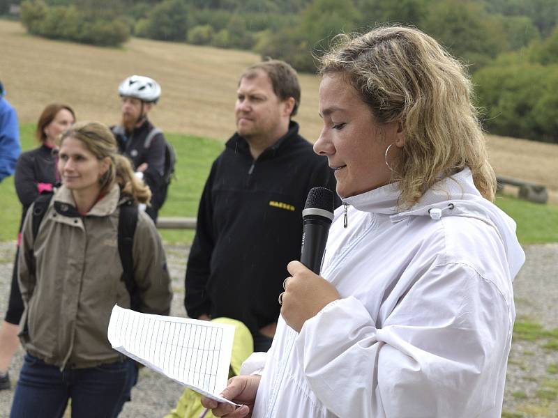 U rozhledny Bohdanka se závodilo na kolech.