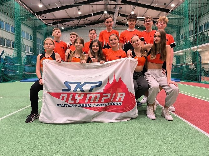 Mladí kutnohorští atleti se zúčastnili halových závodů Pomerančový mítink v Jablonci nad Nisou