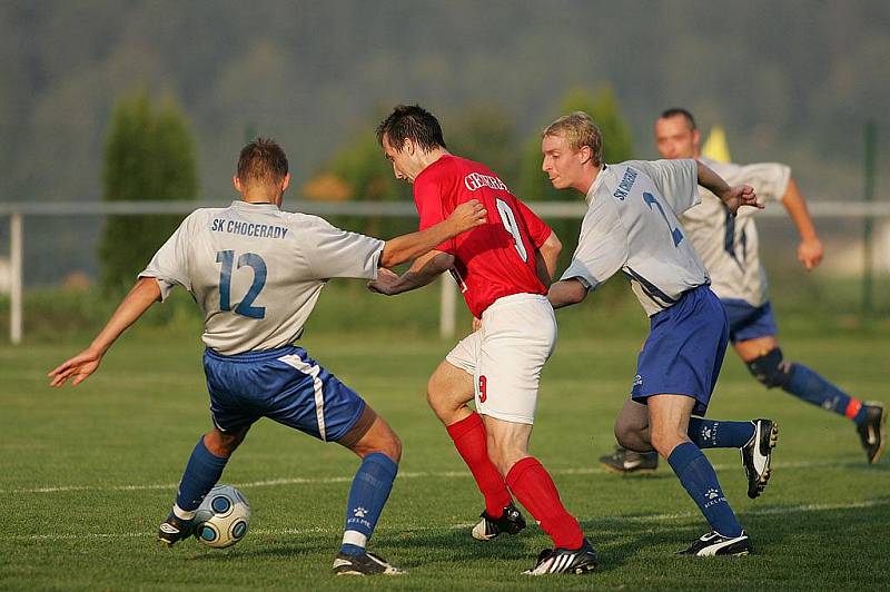 Z fotbalového střetnutí I.B třídy Zbraslavice - Chocerady (7:0)