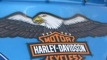 Ze setkání motocyklů Harley Davidson v Kutné Hoře.