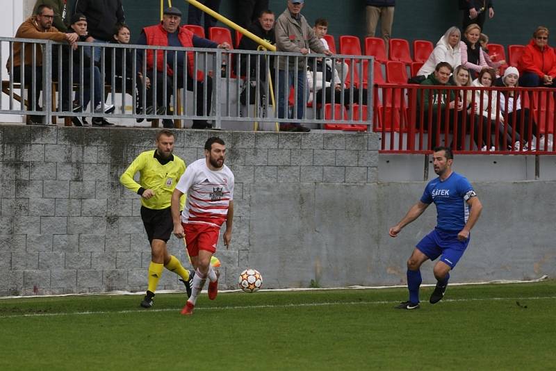 Z fotbalového utkání krajského přeboru Kutná Hora - Sokoleč (1:4)
