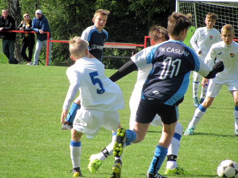 Mladší žáci FK Čáslav na 21. ročníku Memoriálu Františka Lhotáka, mezinárodním fotbalovém turnaji U12 v Malešově.