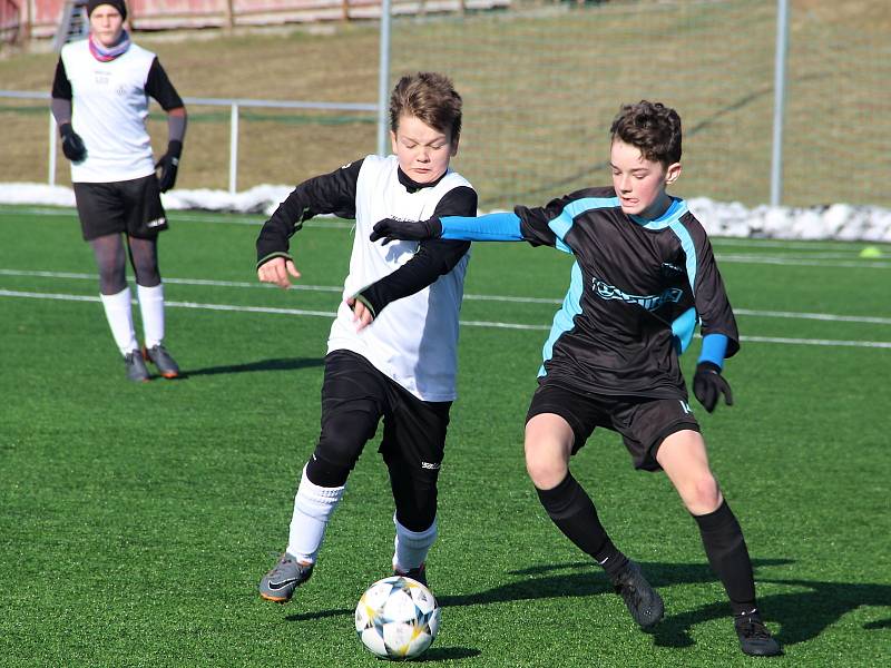 Zimní fotbalová příprava ligových mladších žáků U13: FC Slovan Havlíčkův Brod - FK Čáslav 1:9.