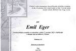 Smuteční oznámení: Emil Eger.