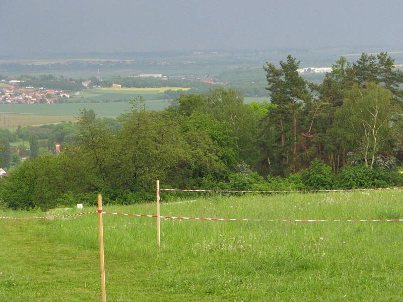 Pohled do krajiny od startu závodu