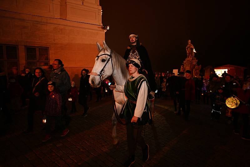 Svatý Martin přijel na bílém koni do centra Kutné Hory ve čtvrtek 11. listopadu 2021.