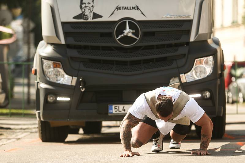 Strongman závody v Golčově Jeníkově v neděli 24. července 2021.